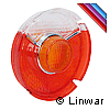 Rear Lamp Lens, Round Amber RH: e10 - 1600-2002/ti/tii