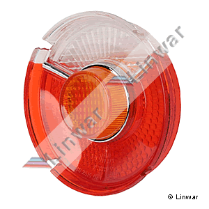 Rear Lamp Lens, Round Amber LH: e10 - 1600-2, 1802, 2002/ti/tii (saloon)