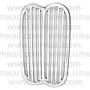 Front Grille, Centre Silver: 1600-2002/ti/tii -09/73 (Metal Grilles)
