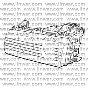Headlamp LH Complete, RHD: e36 -05/94 except Compact