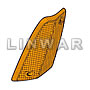 Indicator Turn Signal Lens, Amber RH: e21 - 316-323i